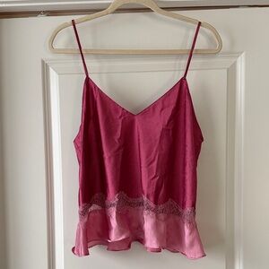 Victoria's Secret Deep Pink Satin Camisole